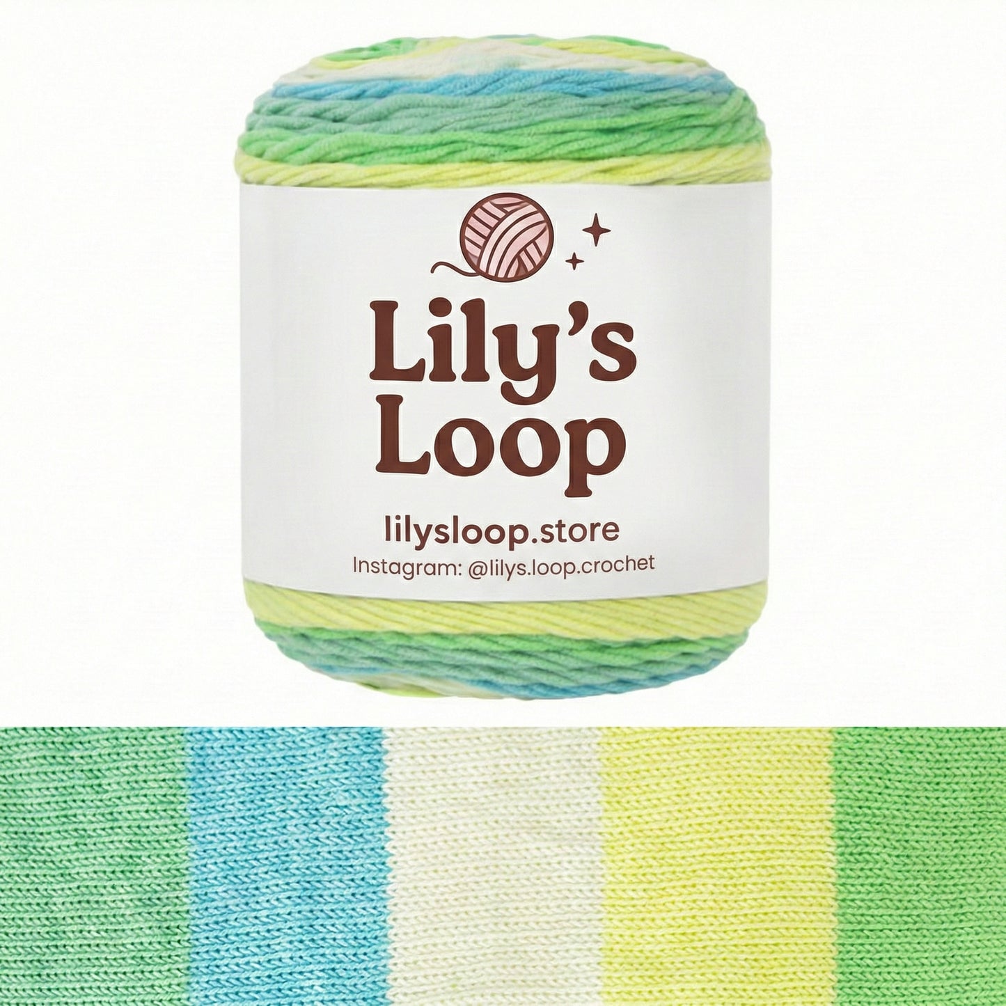 Mid Yellow Pink Rainbow 5-Ply Gradient Cake Yarn (100g) DK Weight – crochet yarn by Lily's Loop