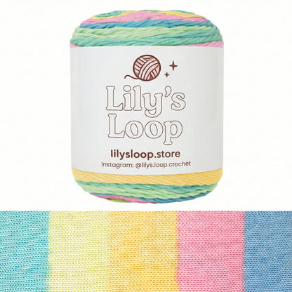 Yellow Pink Rainbow 5-Ply Gradient Cake Yarn (100g) DK Weight – crochet yarn by Lily's Loop