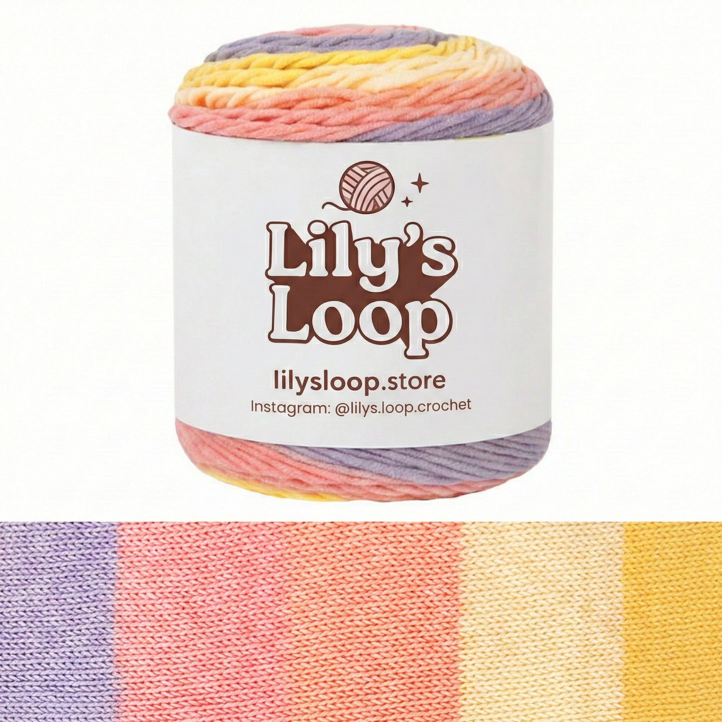 Light Yellow Series Rainbow 5-Ply Gradient Cake Yarn (100g) DK Weight – crochet yarn by Lily's Loop