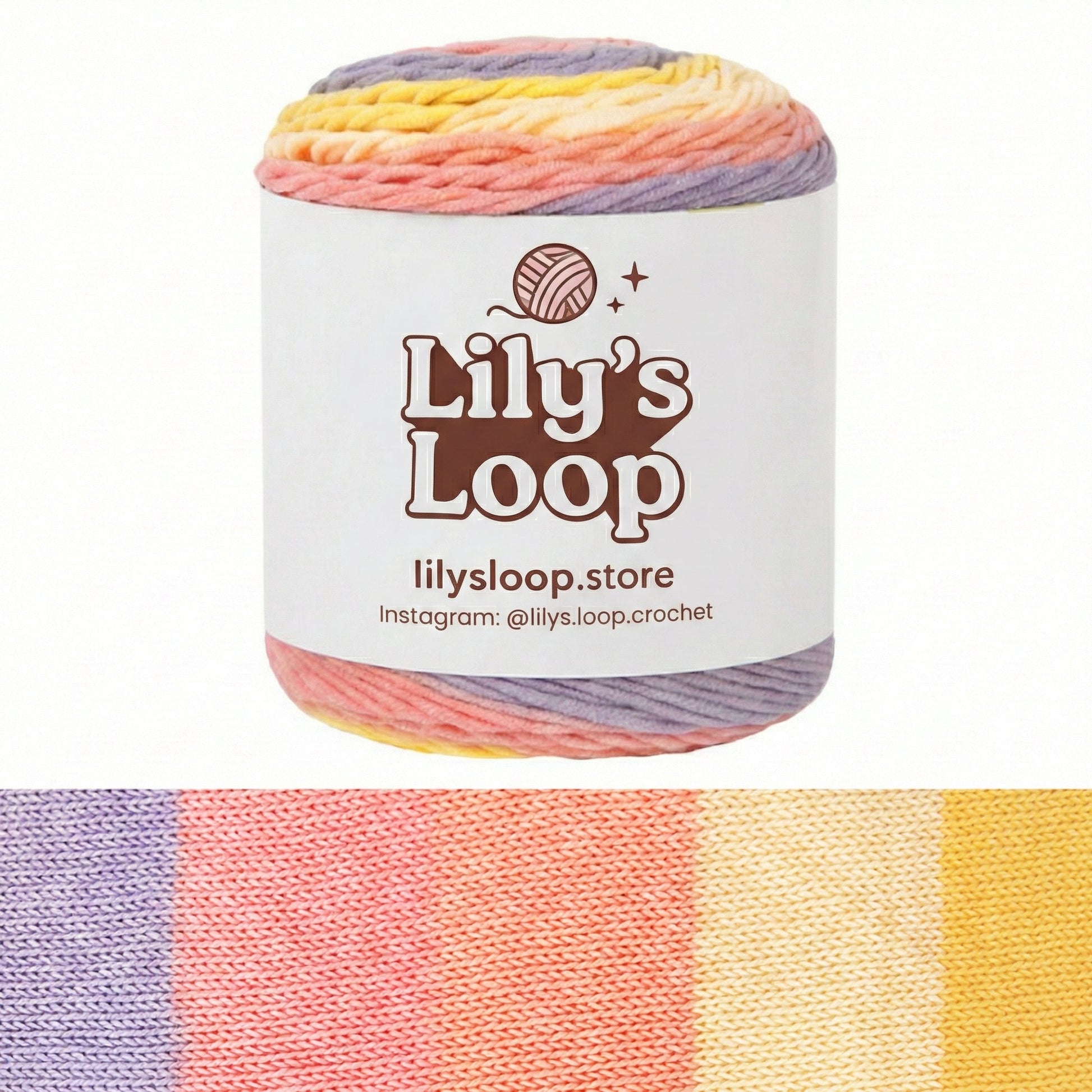 Light Yellow Series Rainbow 5-Ply Gradient Cake Yarn (100g) DK Weight – crochet yarn by Lily's Loop