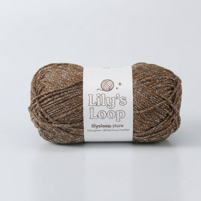 Caramel Starlight Metallic Hollow Cotton Yarn 1.5mm Fingering – metallic cotton yarn for crochet jewelry