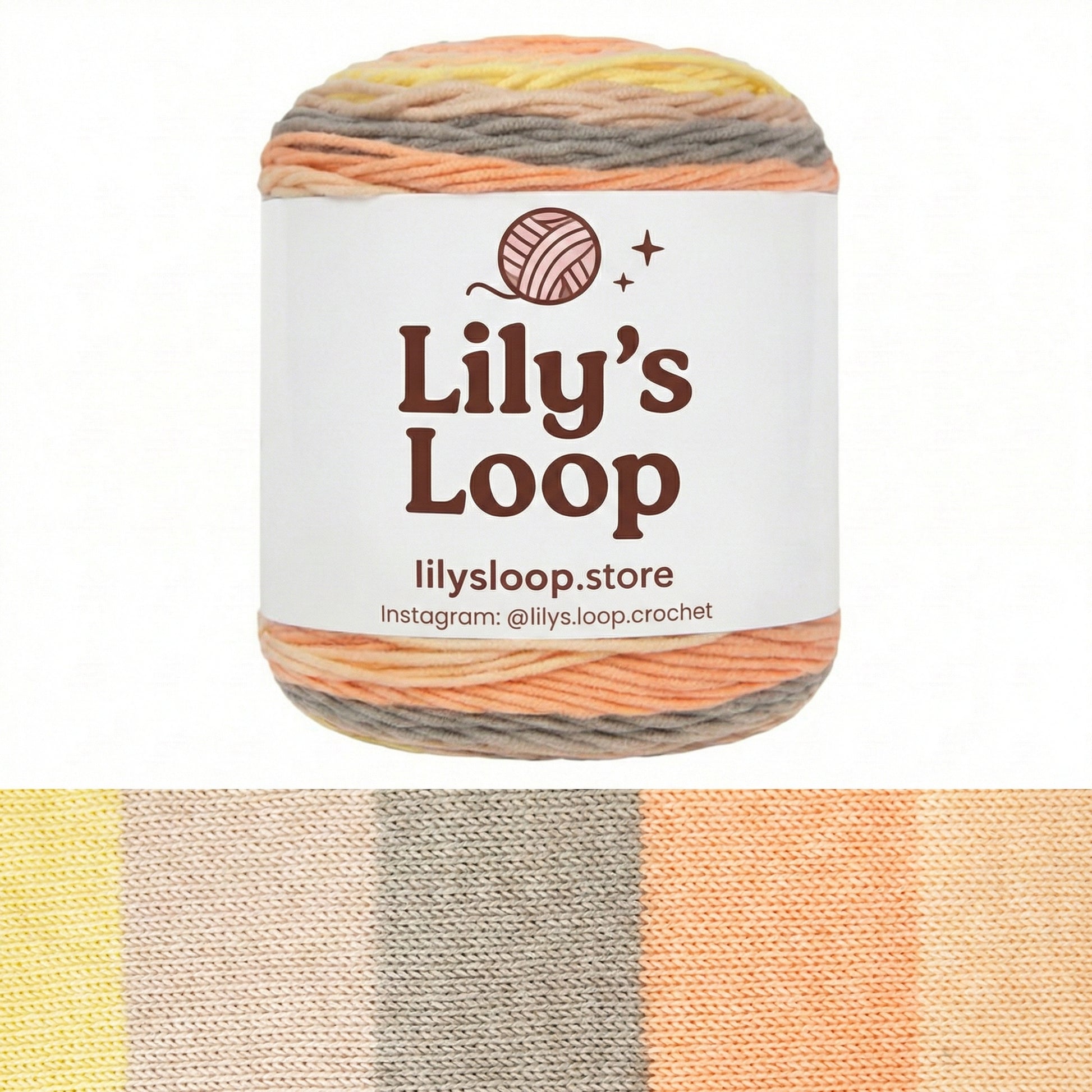 Sunset Rainbow 5-Ply Gradient Cake Yarn (100g) DK Weight – crochet yarn by Lily's Loop