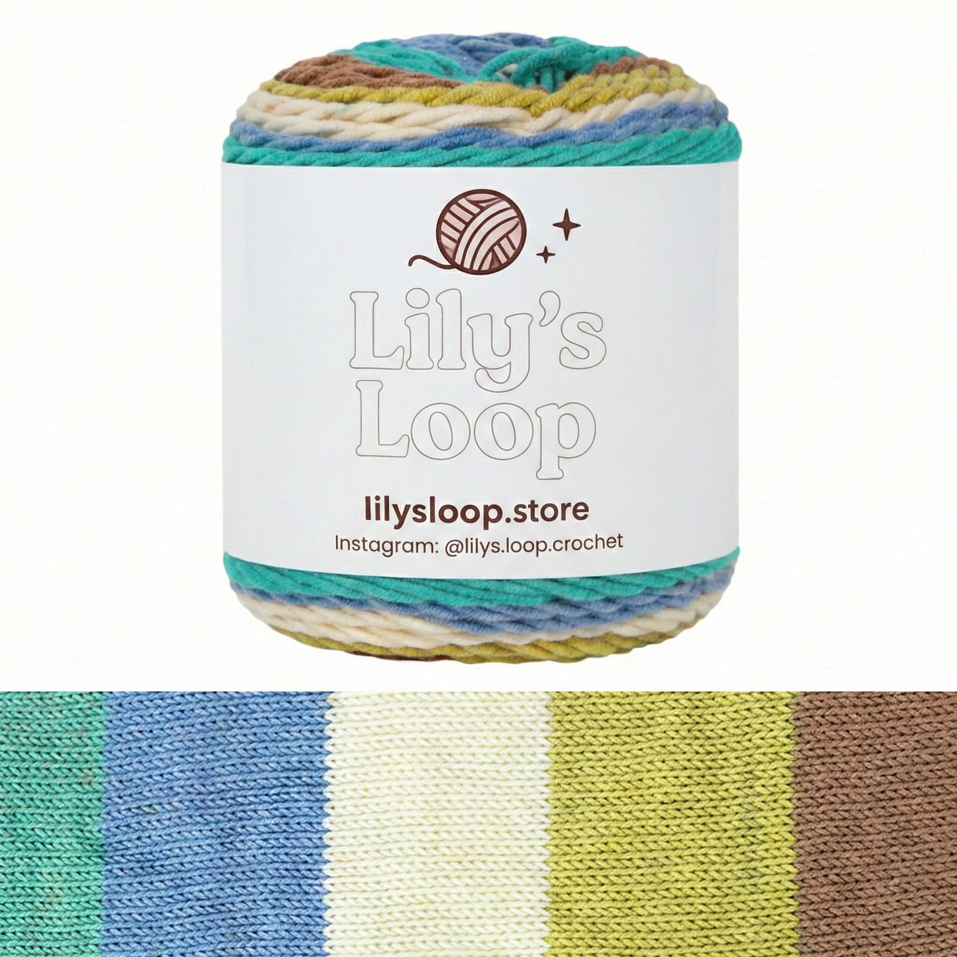 Red Blue Yellow Rainbow 5-Ply Gradient Cake Yarn (100g) DK Weight – crochet yarn by Lily's Loop