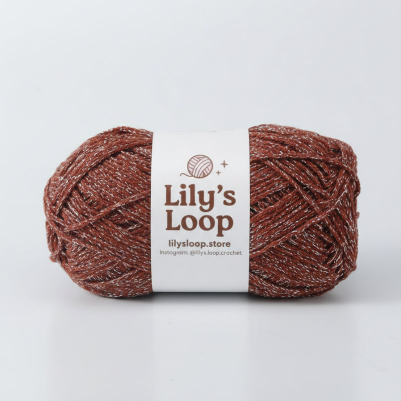 Red Earth Starlight Metallic Hollow Cotton Yarn 1.5mm Fingering – metallic cotton yarn for crochet jewelry