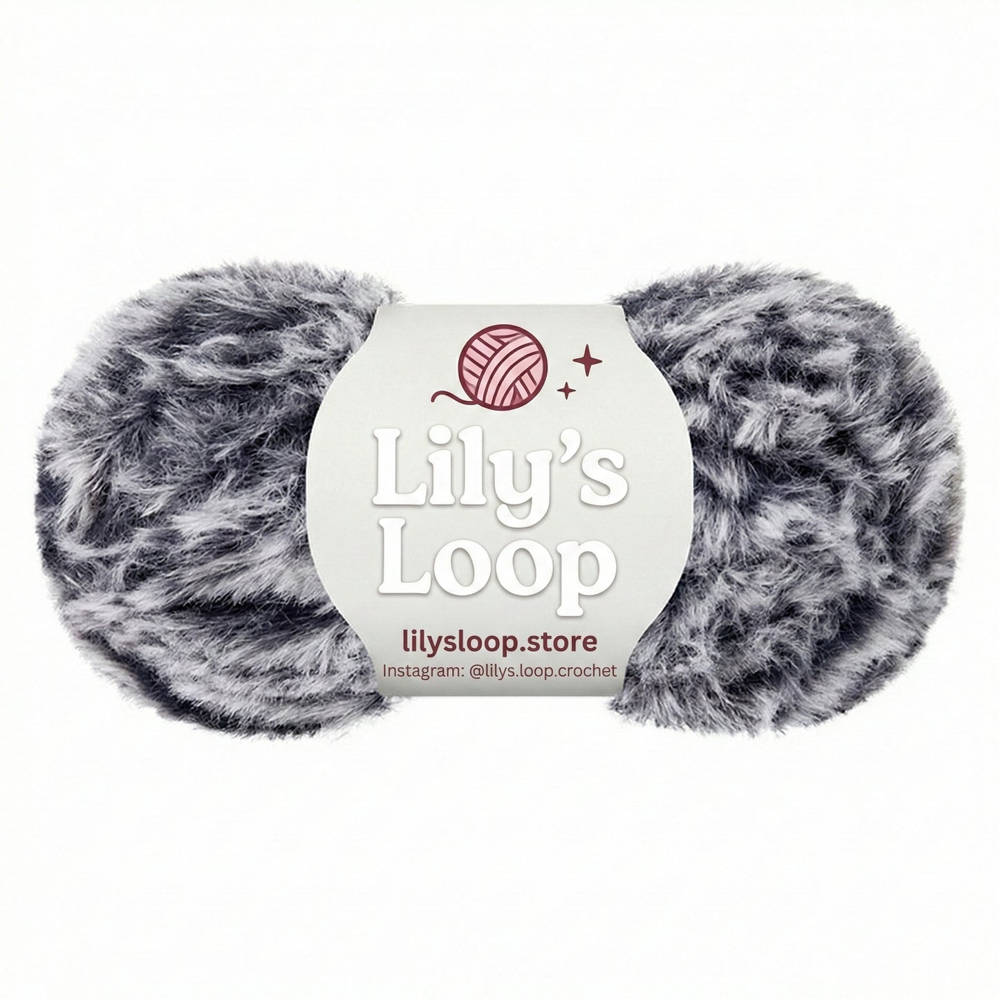 Khaki with White Bunny Fluff Faux Fur Yarn (50g)  Super Bulky – crochet yarn by Lily's Loop