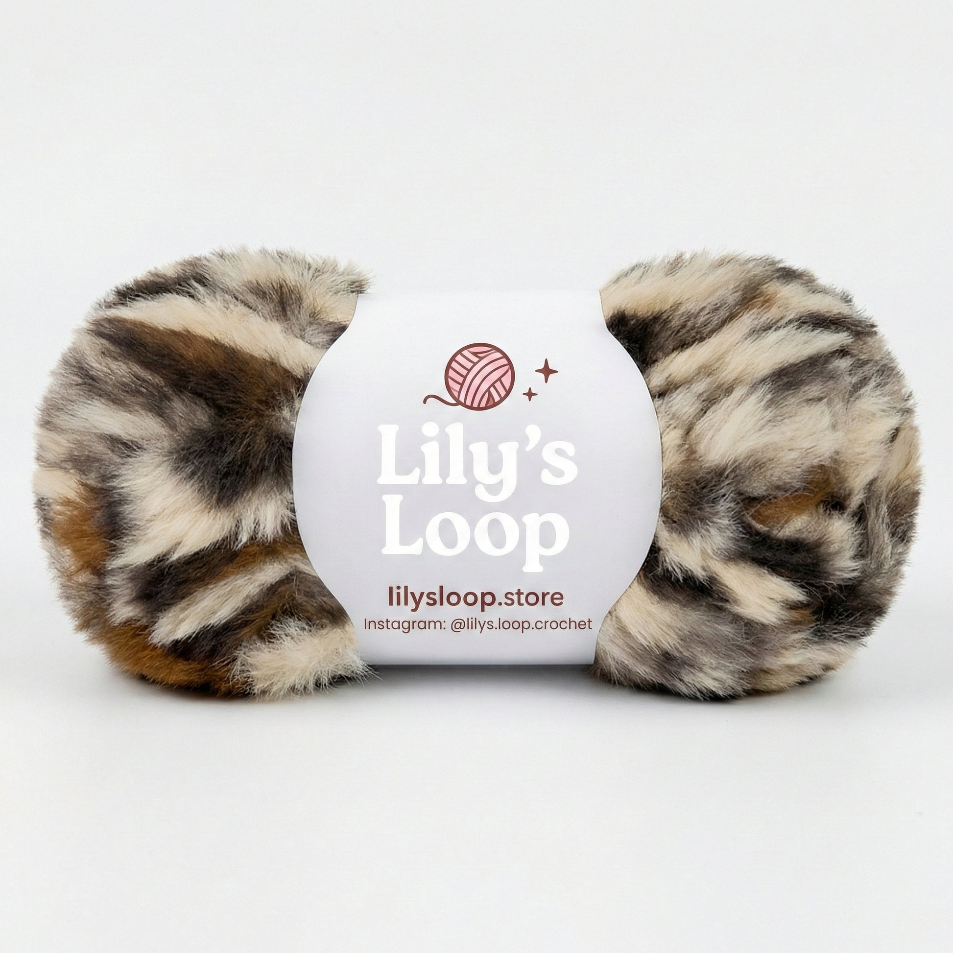 Pink with White Bunny Fluff Faux Fur Yarn (50g)  Super Bulky – crochet yarn by Lily's Loop