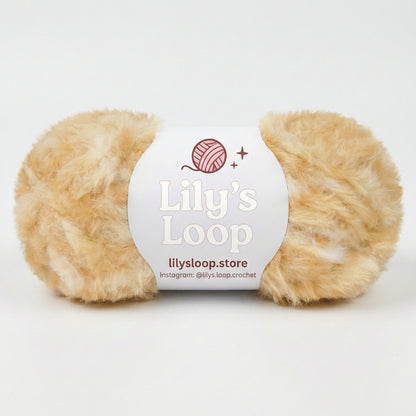 Green with White Bunny Fluff Faux Fur Yarn (50g)  Super Bulky – crochet yarn by Lily's Loop