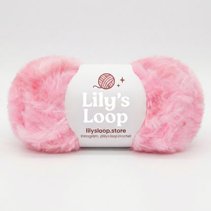 Light Yellow with White Bunny Fluff Faux Fur Yarn (50g)  Super Bulky – crochet yarn by Lily's Loop