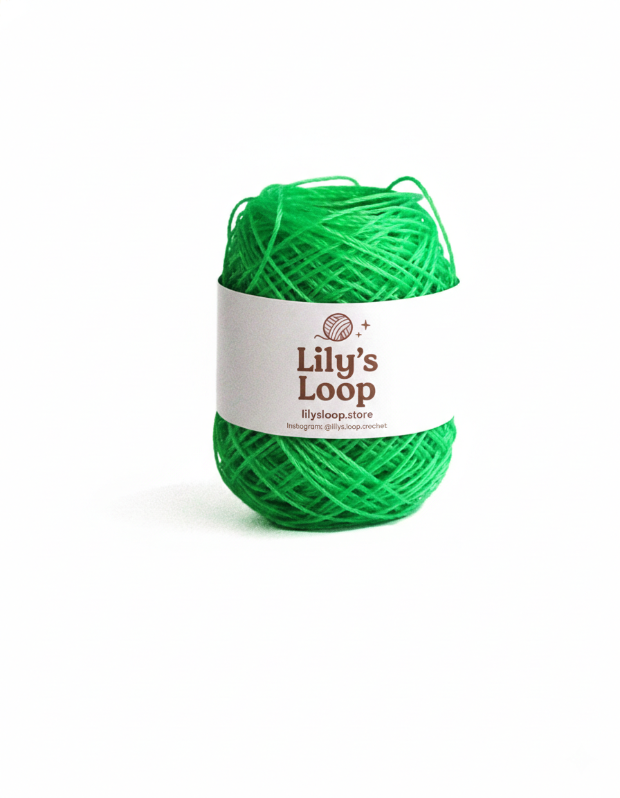 Light Green Crystal Jelly Yarn (40g)1mm Waterproof Poly Cord – crochet yarn by Lily's Loop