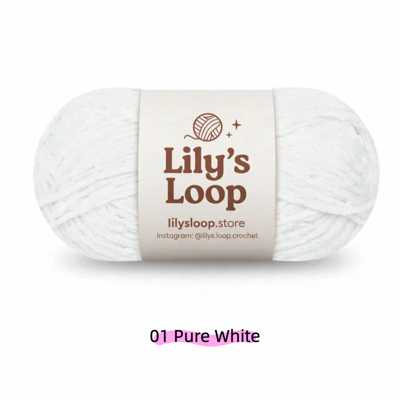 Dusty Blush SoftGlow Series 2.5MM Chenille Yarn(50g/132m) – fine chenille yarn for amigurumi