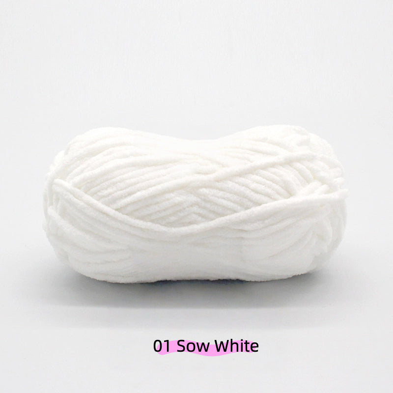 Bright Yellow Sweet Fine 3.5mm Chenille Yarn (50g/55m) – crochet yarn by Lily's Loop