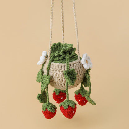 Strawberry,Sunflower Lavender, Heart Crochet Hanging Kit