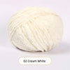 Softy Plush Yarn(50g/76m) 3mm Short Pile Velvet for Amigurumi, Bouquets & Bags Soft Coral Fleece Yarn - 2-Cream White