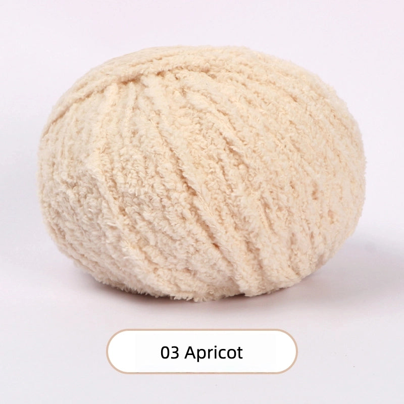 Cream Yellow Softy 3mm Plush Yarn (50g/76m) – soft velvet yarn for amigurumi