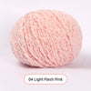 Softy Plush Yarn(50g/76m) 3mm Short Pile Velvet for Amigurumi, Bouquets & Bags Soft Coral Fleece Yarn - 4-Light Fresh Pink