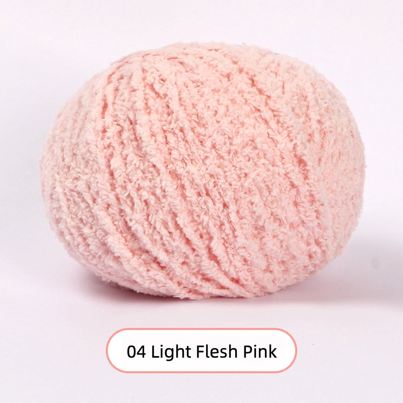 Light Yellow Softy 3mm Plush Yarn (50g/76m) – soft velvet yarn for amigurumi