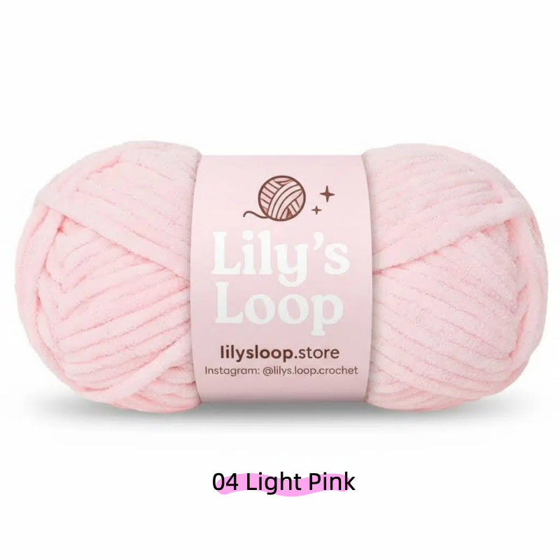 Vivid Pink SoftGlow Series 4.5MM Chenille Yarn(50g/59m) – fine chenille yarn for amigurumi