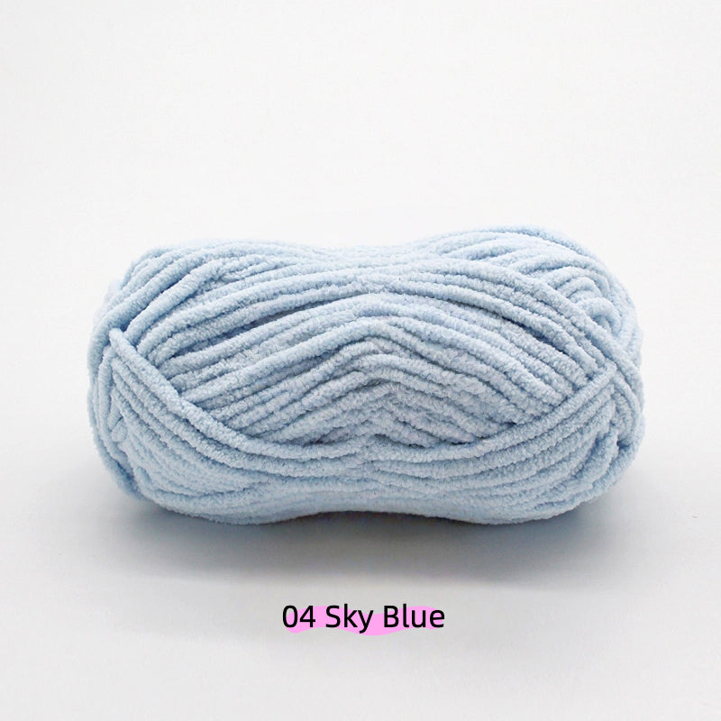 Pink Sweet Chunky Chenille Yarn (100g) 5mm – soft chenille yarn crochet