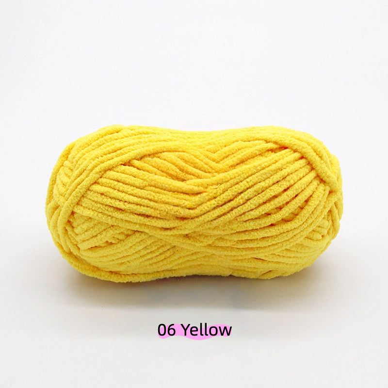 Red Sweet Chunky Chenille Yarn (100g) 5mm – soft chenille yarn crochet