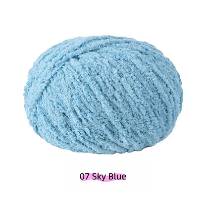 French Blue Warm Plush Nature Palette Velvet Yarn (50g/80m) – velvet yarn for amigurumi and crochet