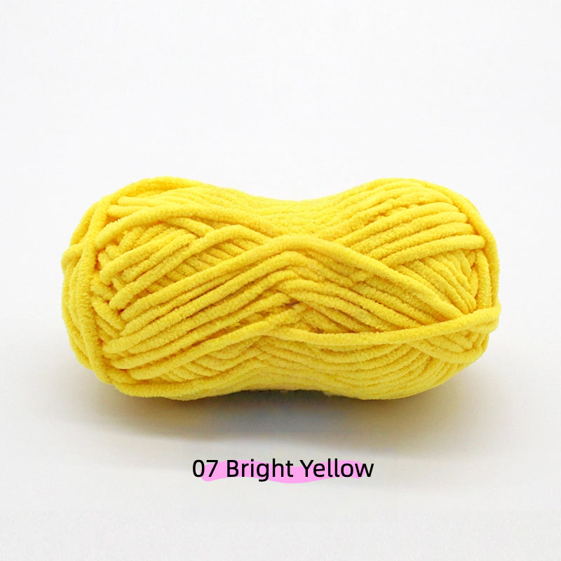 Mustard Yellow Sweet Fine 3.5mm Chenille Yarn (50g/55m) – crochet yarn by Lily's Loop