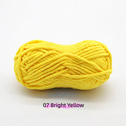 Mustard Yellow Sweet Fine 3.5mm Chenille Yarn (50g/55m) – crochet yarn by Lily's Loop