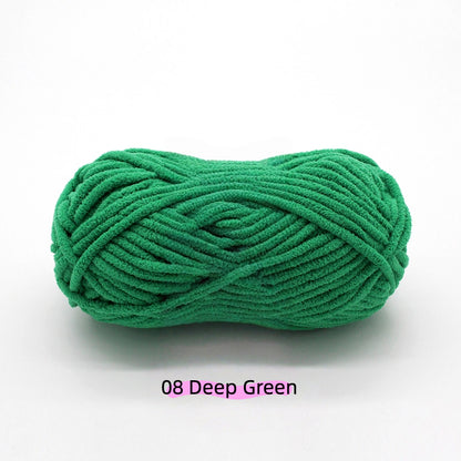 Grey Sweet Chunky Chenille Yarn (100g) 5mm – soft chenille yarn crochet