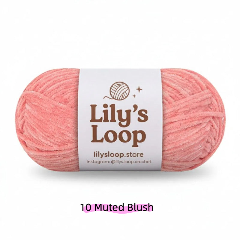 Lavender Blush SoftGlow Series 2.5MM Chenille Yarn(50g/132m) – fine chenille yarn for amigurumi