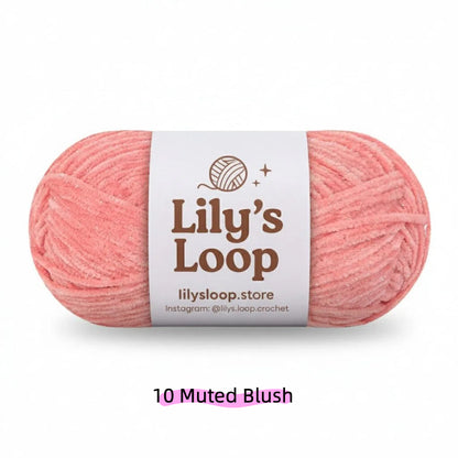Lavender Blush SoftGlow Series 2.5MM Chenille Yarn(50g/132m) – fine chenille yarn for amigurumi