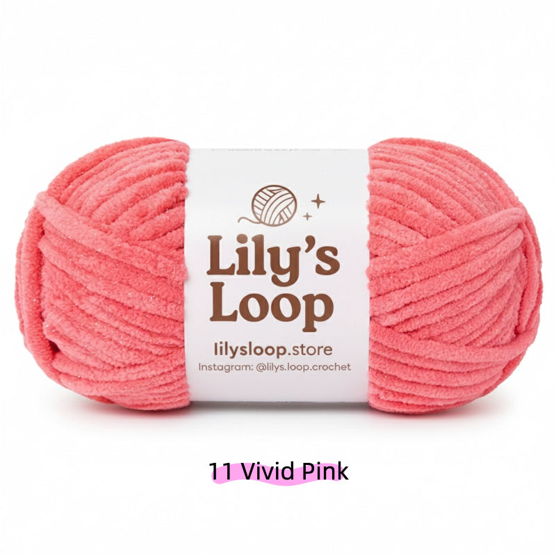 Yellow SoftGlow Series 6MM Chenille Yarn(100g/68m) – soft chenille yarn for amigurumi