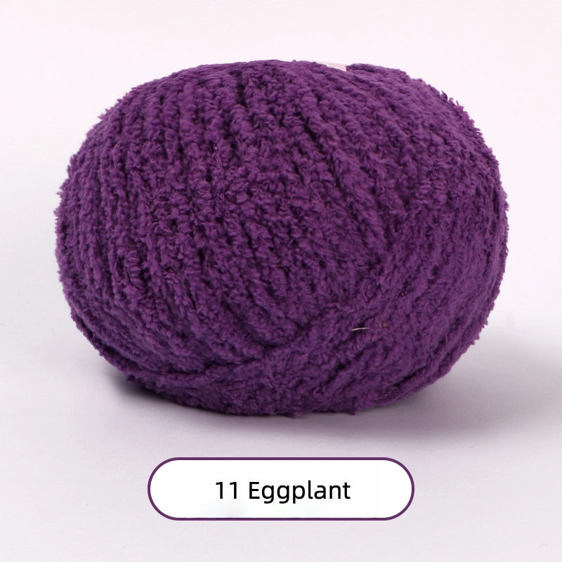 Eggplant Softy 3mm Plush Yarn - soft velvet yarn for amigurumi