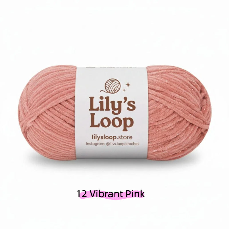 Purple SoftGlow Series 2.5MM Chenille Yarn(50g/132m) – fine chenille yarn for amigurumi