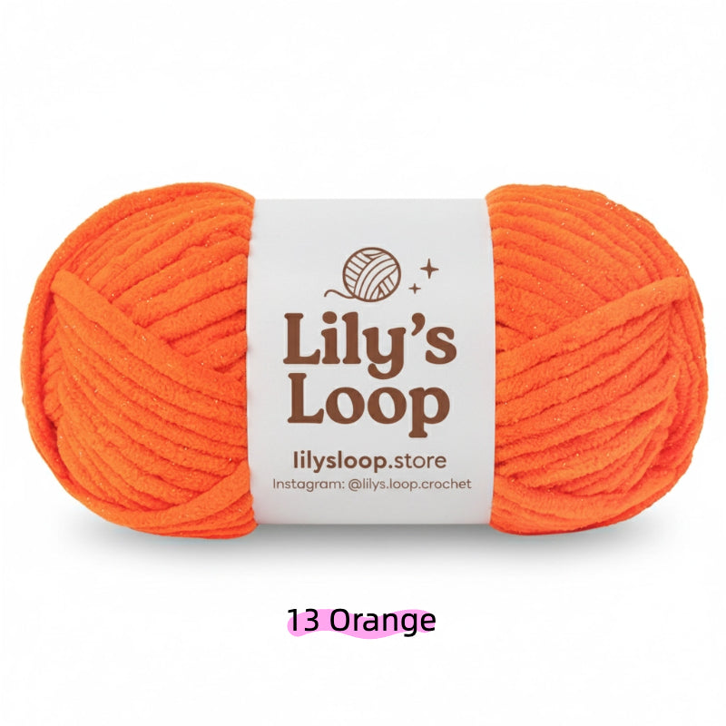 Bright Yellow SoftGlow Series 6MM Chenille Yarn(100g/68m) – soft chenille yarn for amigurumi