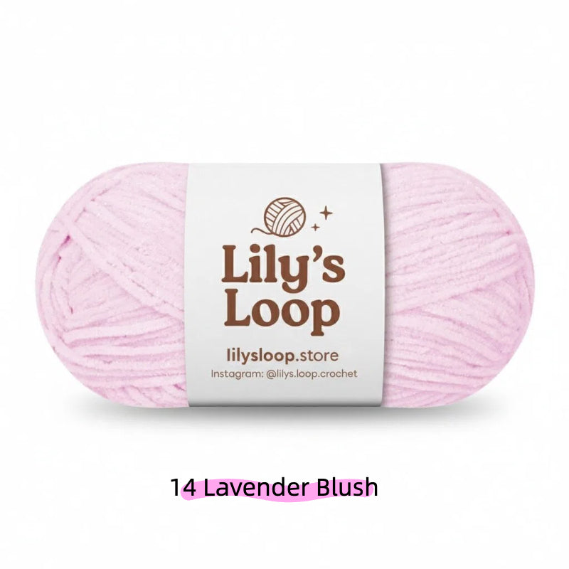 Violet SoftGlow Series 2.5MM Chenille Yarn(50g/132m) – fine chenille yarn for amigurumi