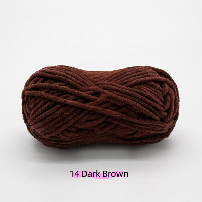 Brownish Purple Sweet Fine 3.5mm Chenille Yarn (50g/55m) – crochet yarn by Lily's Loop