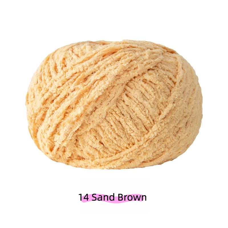 Black Warm Plush Nature Palette Velvet Yarn (50g/80m) – velvet yarn for amigurumi and crochet