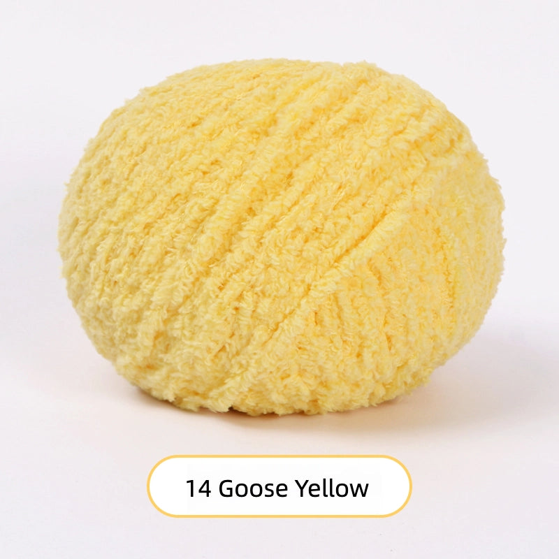 Goose Yellow Softy 3mm Plush Yarn - soft velvet yarn for amigurumi