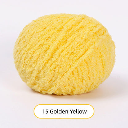 Golden Yellow Softy 3mm Plush Yarn - soft velvet yarn for amigurumi