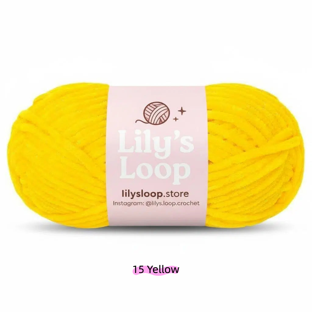Dark Brown SoftGlow Series 4.5MM Chenille Yarn(50g/59m) – fine chenille yarn for amigurumi