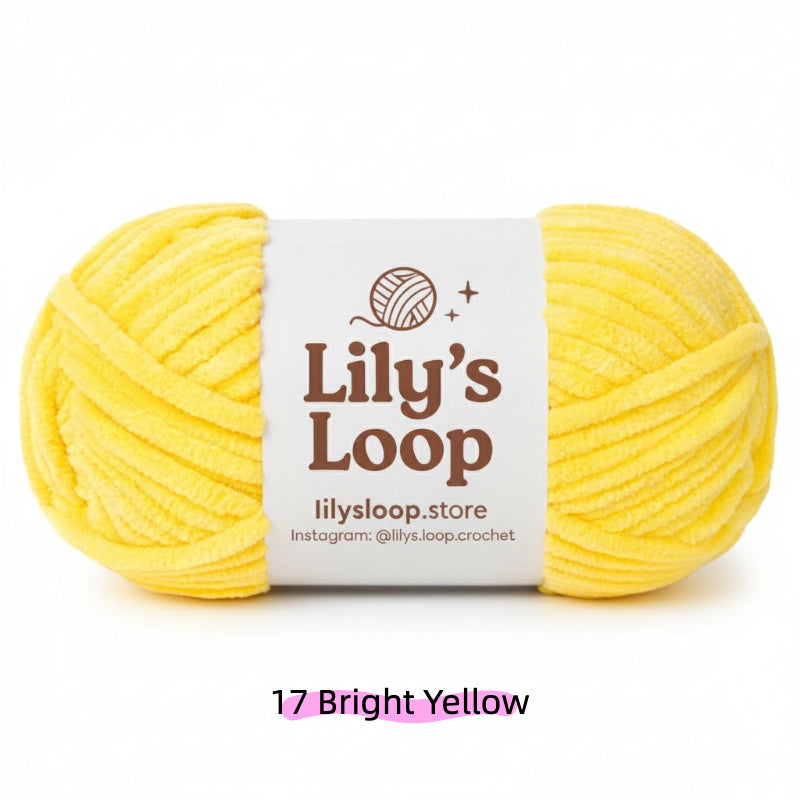 Light Khaki SoftGlow Series 6MM Chenille Yarn(100g/68m) – soft chenille yarn for amigurumi