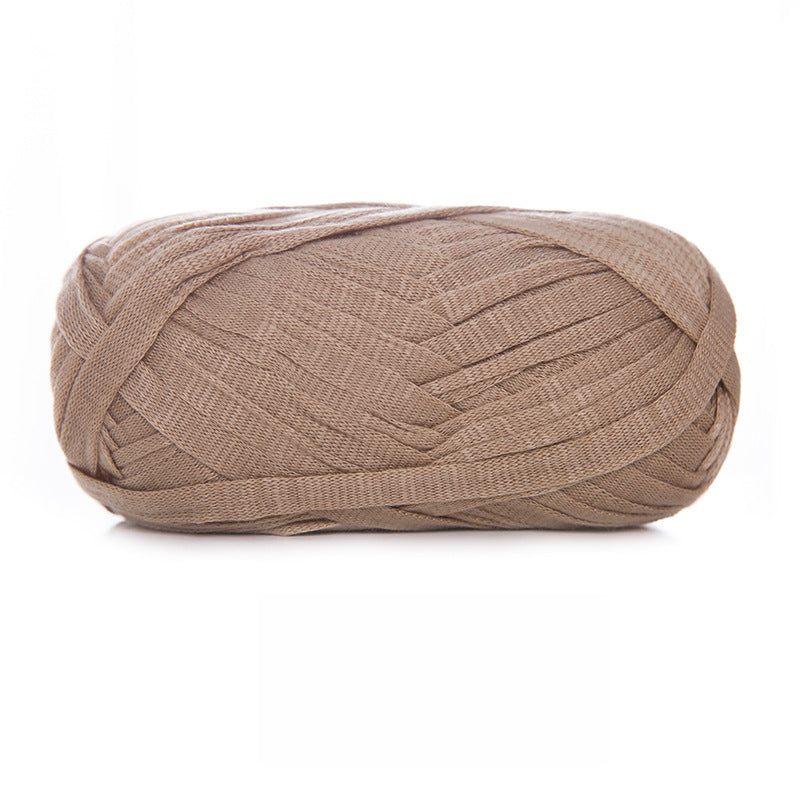 Deep Coffee Super Chunky Tube Flat Ribbon Yarn (100g) 9mm Hollow Yarn – crochet yarn by Lily's Loop