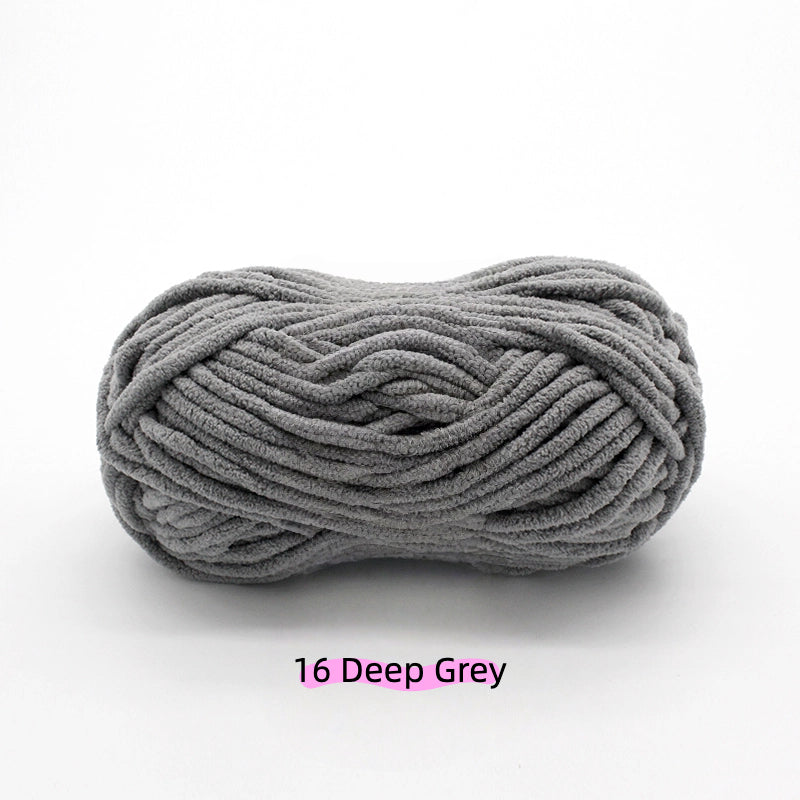 Skin Tone Sweet Chunky Chenille Yarn (100g) 5mm – soft chenille yarn crochet