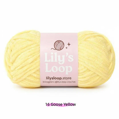 Light Grey SoftGlow Series 4.5MM Chenille Yarn(50g/59m) – fine chenille yarn for amigurumi