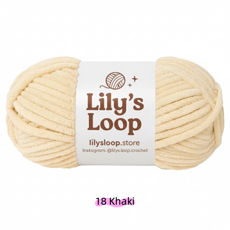 Dark Brown SoftGlow Series 6MM Chenille Yarn(100g/68m) – soft chenille yarn for amigurumi