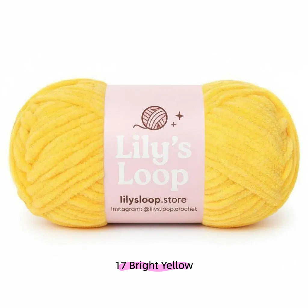 Ash Grey SoftGlow Series 4.5MM Chenille Yarn(50g/59m) – fine chenille yarn for amigurumi
