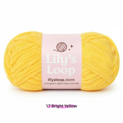 Ash Grey SoftGlow Series 4.5MM Chenille Yarn(50g/59m) – fine chenille yarn for amigurumi