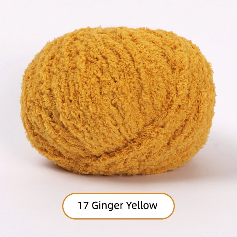 Ginger Yellow Softy 3mm Plush Yarn - soft velvet yarn for amigurumi