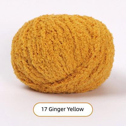 Ginger Yellow Softy 3mm Plush Yarn - soft velvet yarn for amigurumi