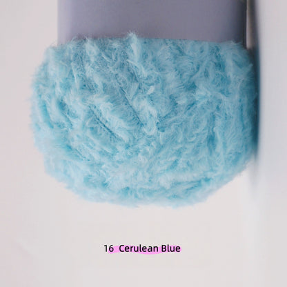 Light Yellow MicroFur Fine Eyelash Yarn (40g) – faux fur yarn for crochet amigurumi