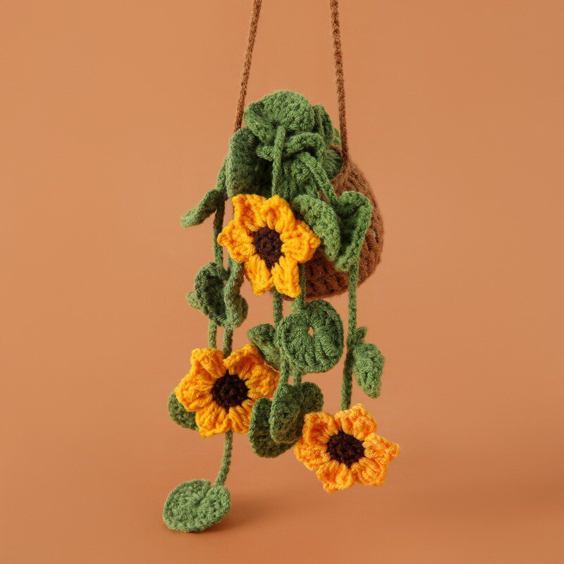 Strawberry,Sunflower Lavender, Heart Crochet Hanging Kit